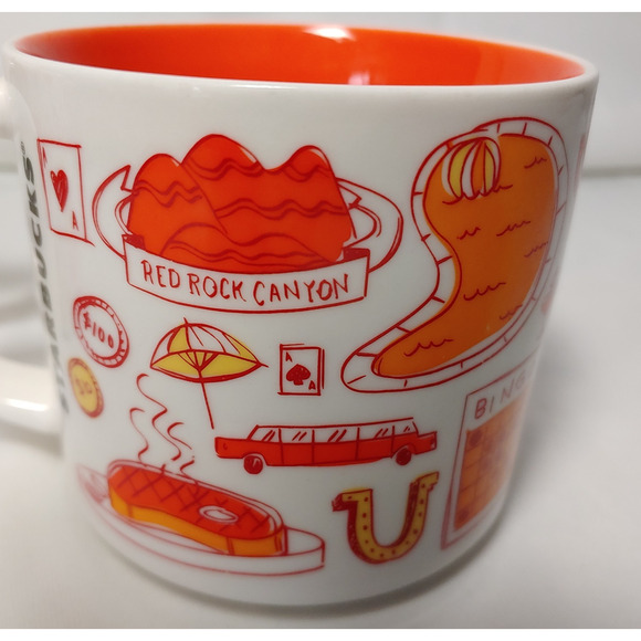 Starbucks Mugs Las Vegas Pair Been There Series 14oz Ceramic Coffee Cup Gift - Picture 5 of 11